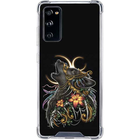 Wolf Howling by Sarah Richter Galaxy S20 FE Clear Case